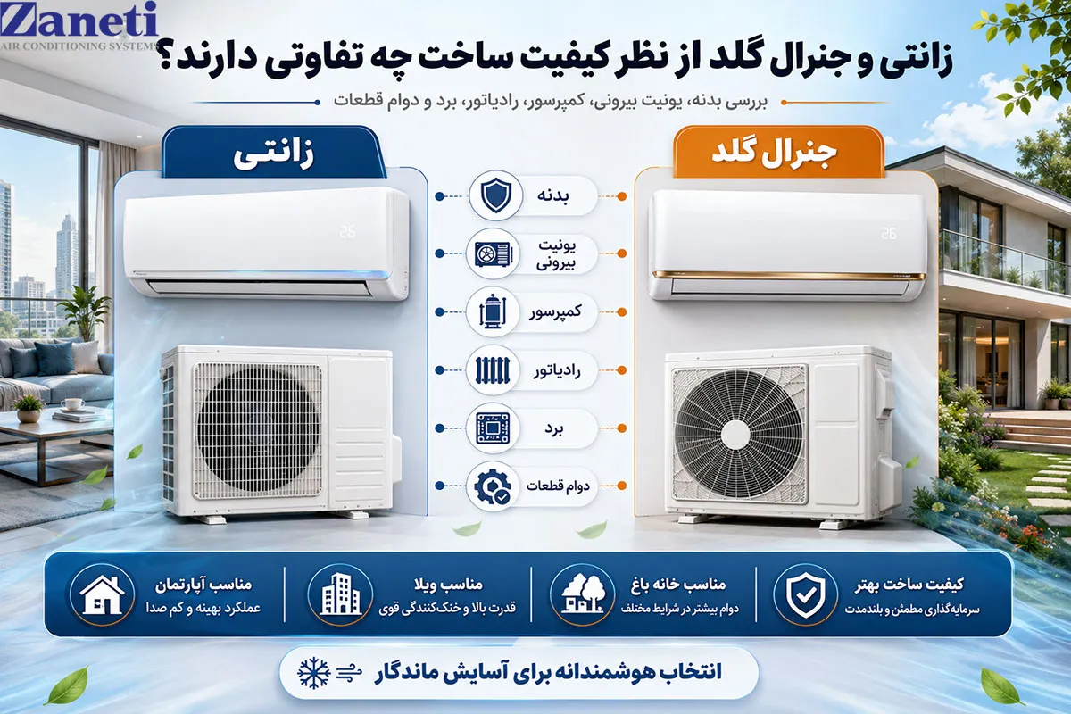 زانتی و جنرال گلد از نظر کیفیت ساخت چه تفاوتی دارند؟