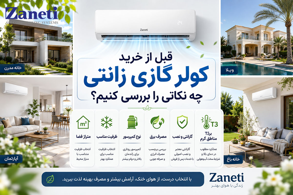 قبل از خرید کولر گازی زانتی چه نکاتی را بررسی کنیم؟