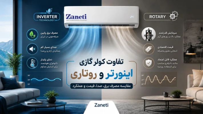 تفاوت کولر گازی اینورتر با روتاری