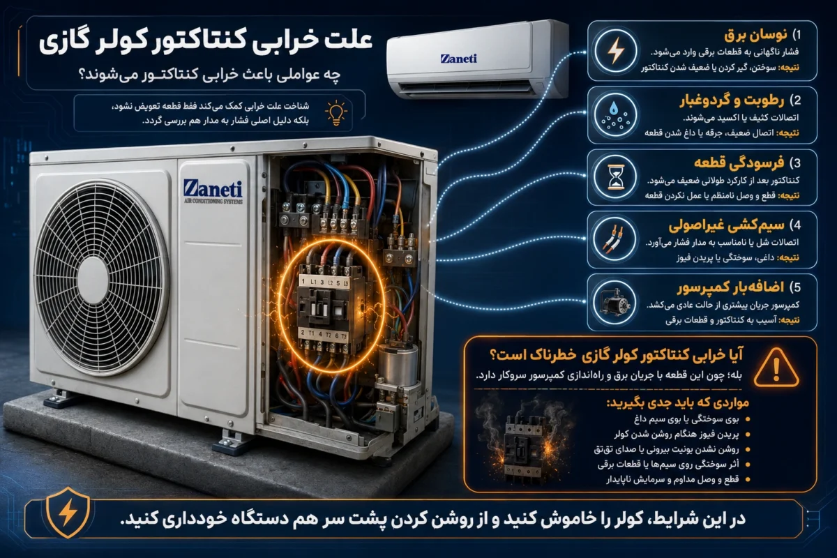 علائم خرابی کنتاکتور