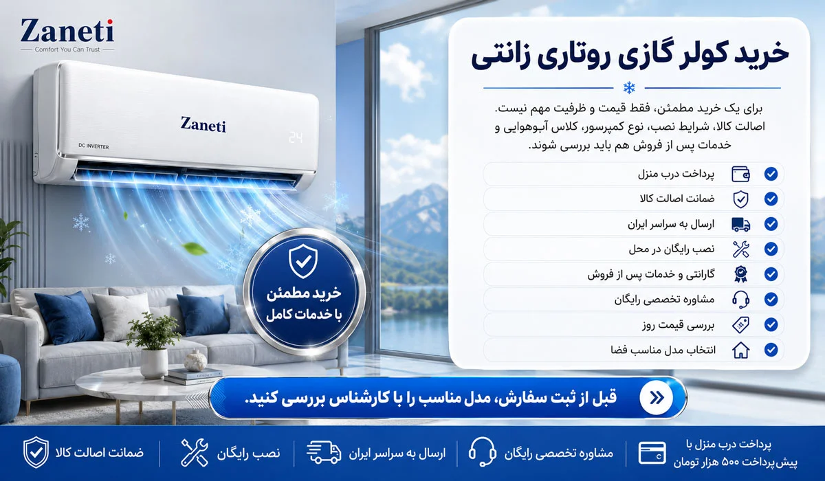 خرید کولر گازی روتاری زانتی
